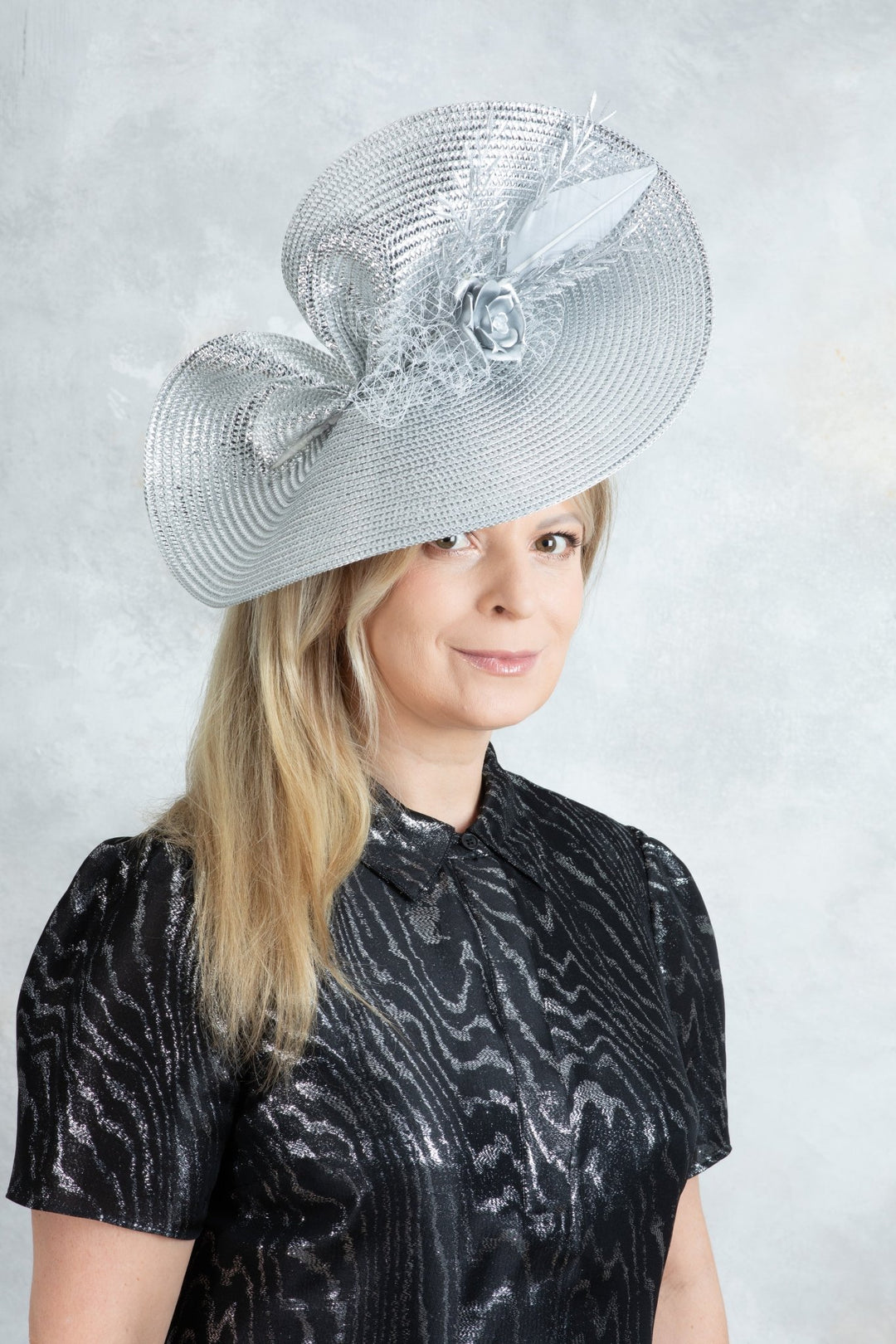 Silver Fascinator - OlhaHeadband