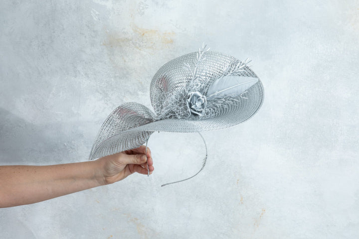 Silver Fascinator - OlhaHeadband