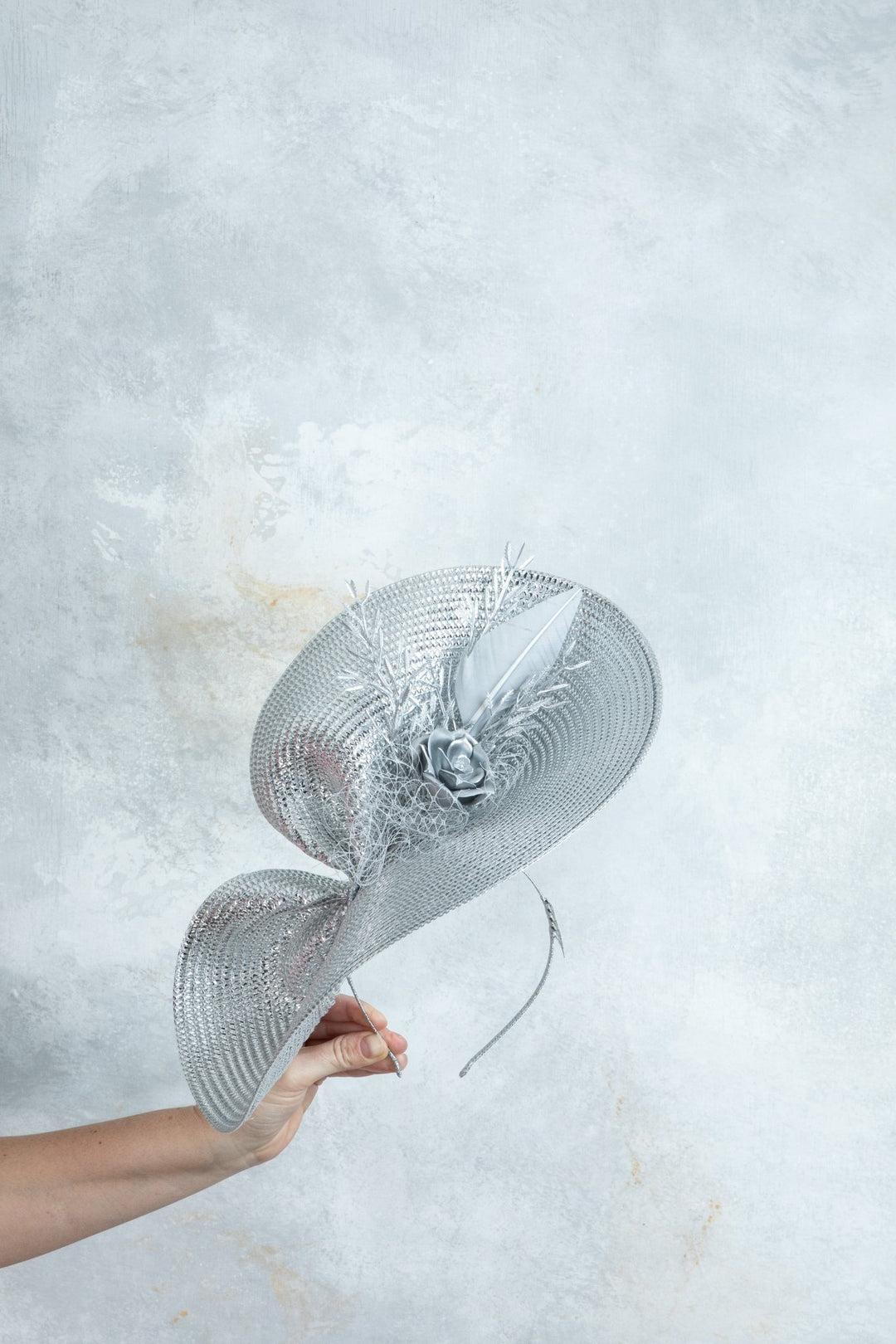 Silver Fascinator - OlhaHeadband