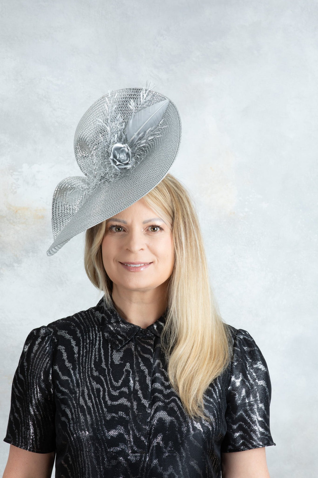 Silver Fascinator - OlhaHeadband