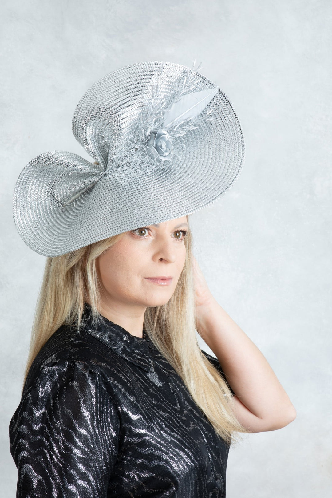 Silver Fascinator - OlhaHeadband