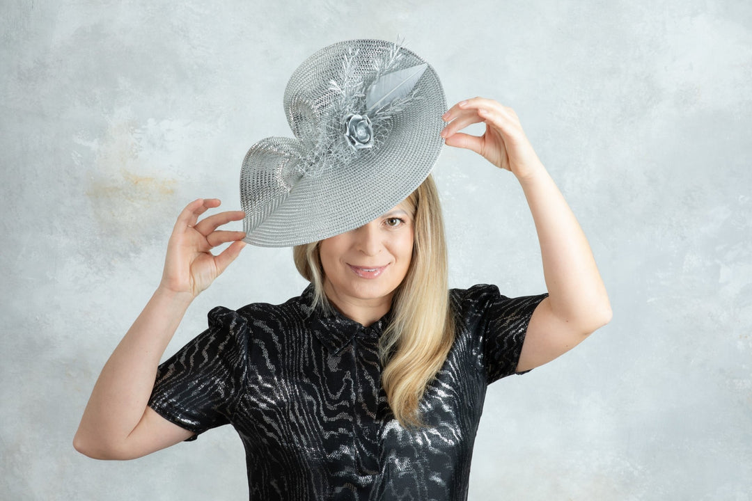 Silver Fascinator - OlhaHeadband