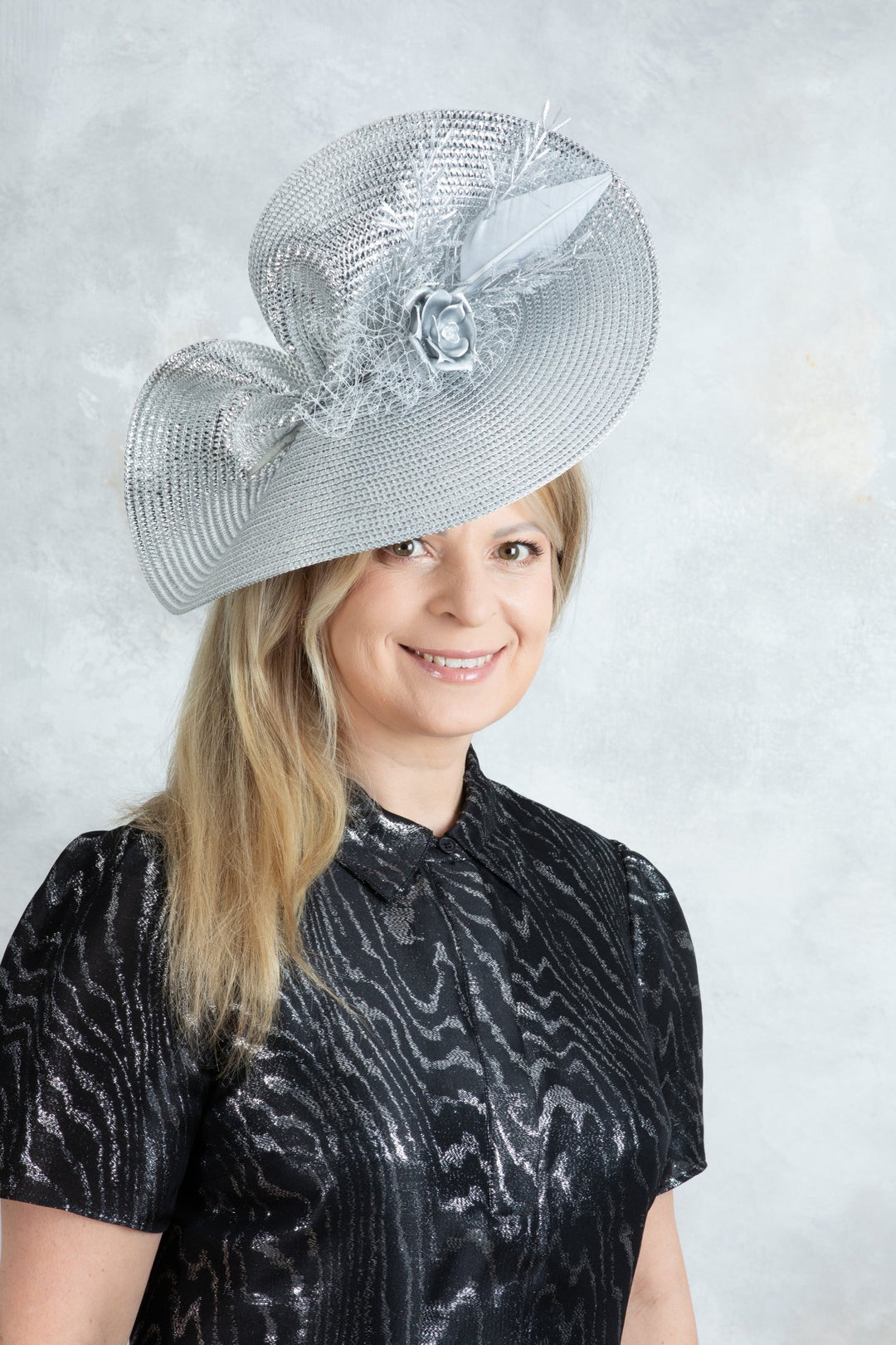 Silver Fascinator - OlhaHeadband