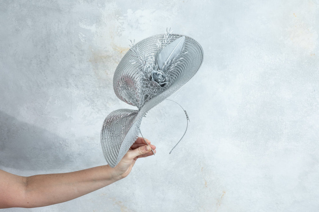 Silver Fascinator - OlhaHeadband
